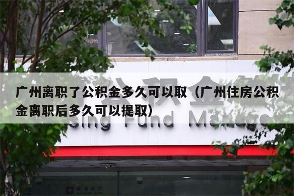 东莞离职了公积金多久可以取（东莞住房公积金离职后多久可以提取）